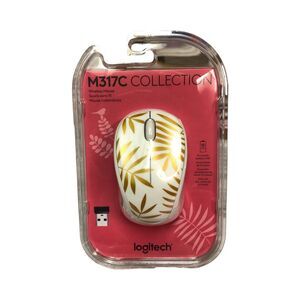 Logitech M317C Design Collection Limited Edition Wireless Mouse - Bamboo Dream